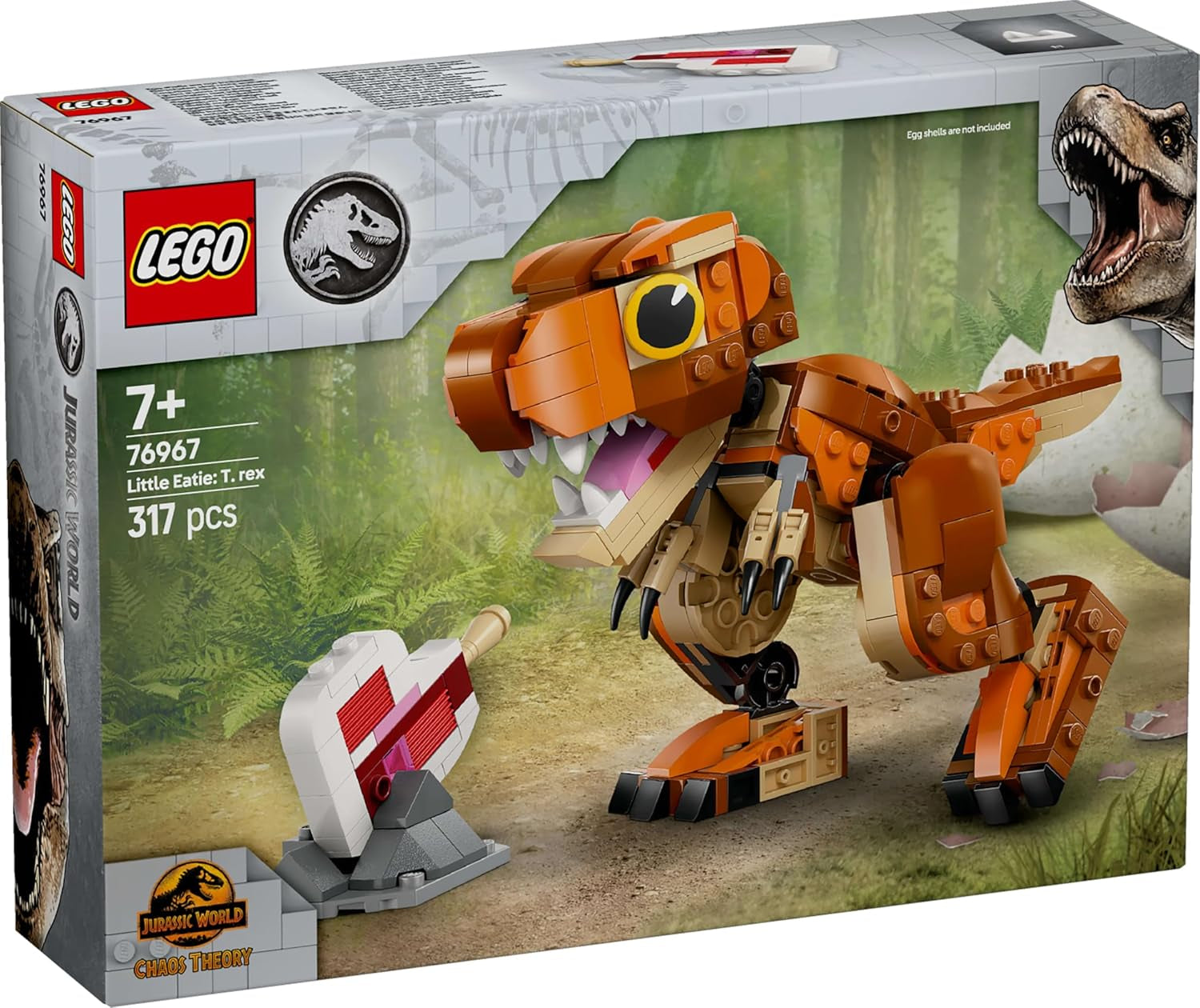LEGO Jurassic World Little Eatie: T.Rex byggelegetøj til drenge og piger 7 år gammel dinosaurbyggesæt Gavemodel til børn med bevægelig mund, hoved og hale 76967 Byggesæt Besuche den LEGO-Store