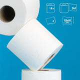 Renova dobbelt toiletpapir, 18 ruller