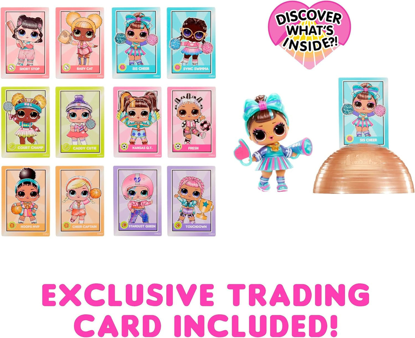 LOL overraskelse! All-Star Sports Vault Tots Collection - Indeholder 1 dukke, pansret emballage, 12 samledukker, 8 unboxing tilbehør, ideel til alderen 4 og opefter, Pink