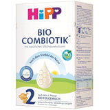 HiPP 2 Økologisk Combiotik (4 x 600 g), tilskudsmælk efter 6 måneder, med stivelse, naturlige kulturer af mælkesyre, GOS, Omega-3 (DHA, ALA), af bedste økologiske kvalitet