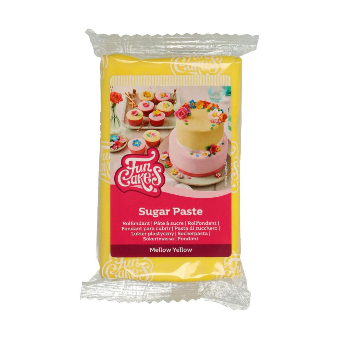 Gul sukkerpasta Funcakes, 250 g