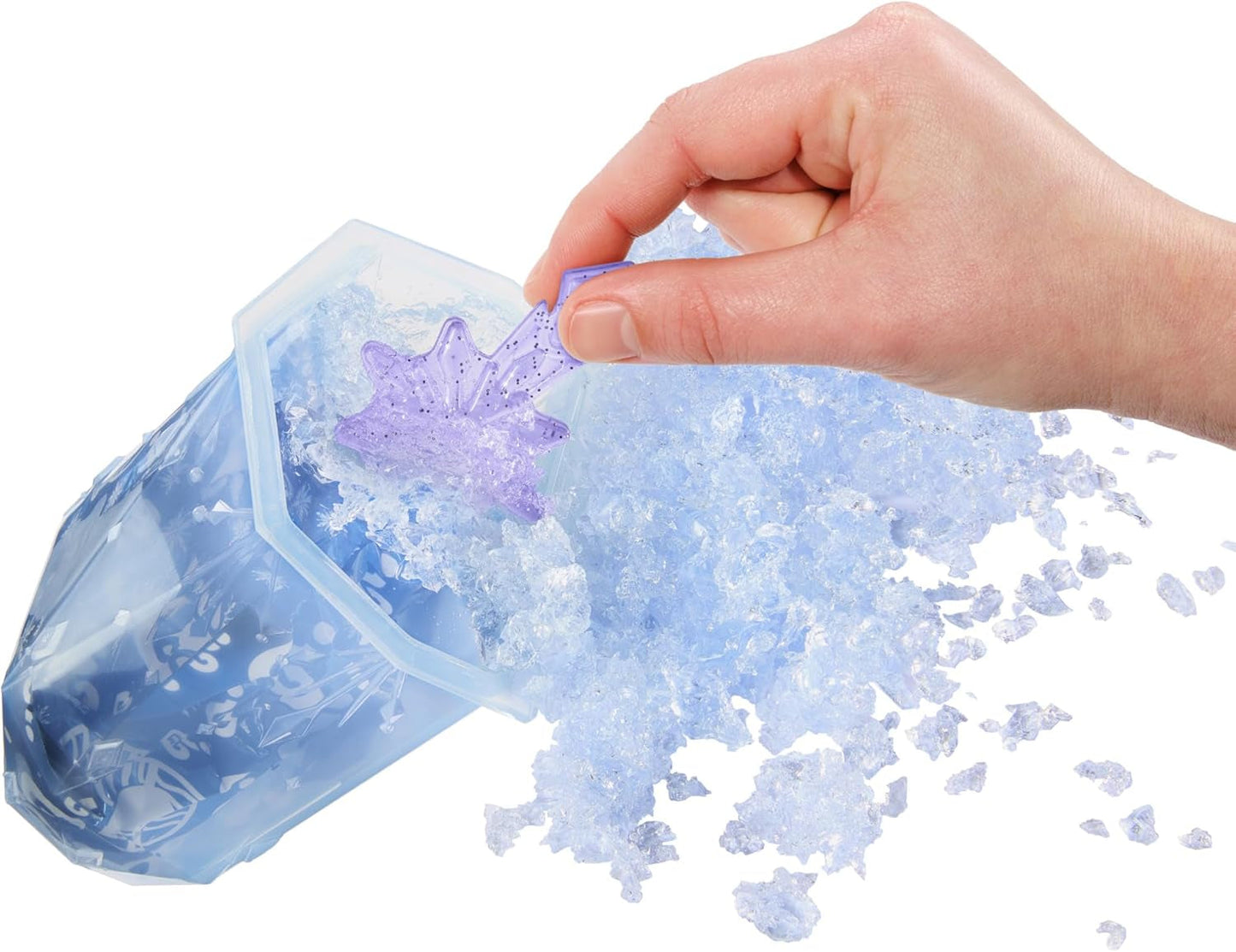 Mattel Disney Frozen Ice Reveal Lille dukke med fluffy Ice Gel og 6 overraskelser, Inkluderer venfigur og tilbehør (dukker kan variere) HRN77