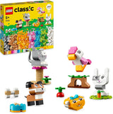 LEGO Classic Creative Animals Farverige klodser Æskebygge klodser Dyrefigurer Hund, kat, kanin, hamster og fugl Byggelegetøj til drenge og piger 5 år 11034 Byggesæt Besuche den LEGO-Store Single