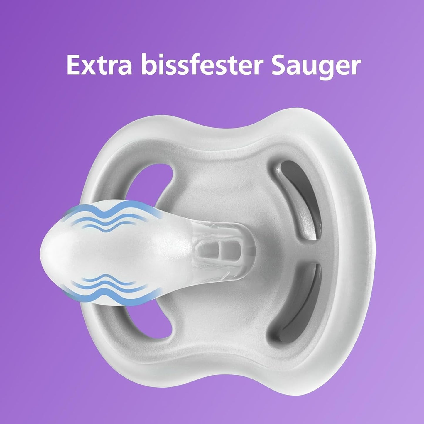 Philips Avent Ultra Air sut - sæt med 2 BPA-fri, åndbare sutter til babyer fra 18 måneder, inklusive bæretaske og sterilisering, Whale/Whale (model SCF349/24)