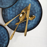 HOMLA Abele Besteckset Für Vier Personen 16-Teilig Edelstahl Hygienisk Elegant Leicht Zu Reinigen Gold Kitchen Naty Shop