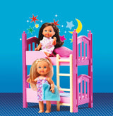 Simba 108178046 105733847 - Evi Love 2 etagers seng / med to Evi-dukker / med køjeseng / inklusive tilbehør / påklædningsdukke / 12 cm, til børn fra 3 år og derover