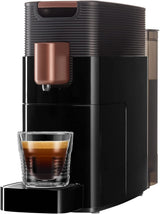Espressomaskine med K-FEE ONE kapsler til kaffe, te og kakao | Kompakt espresso | Hurtig opvarmning | 0,8 l vandtank | 19 takter | Sort kobber | Stiftung Warentest 2023 testvinder