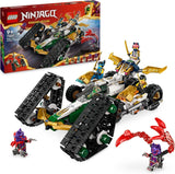 LEGO NINJAGO Ninja Team Combi Caterpillar 4 i 1 sæt med svævefly, racerbil og 2 motorcykler og 6 minifigurer Gave til drenge og piger Ninja Toy 71820 Byggesæt Besuche den LEGO-Store Standardtitel