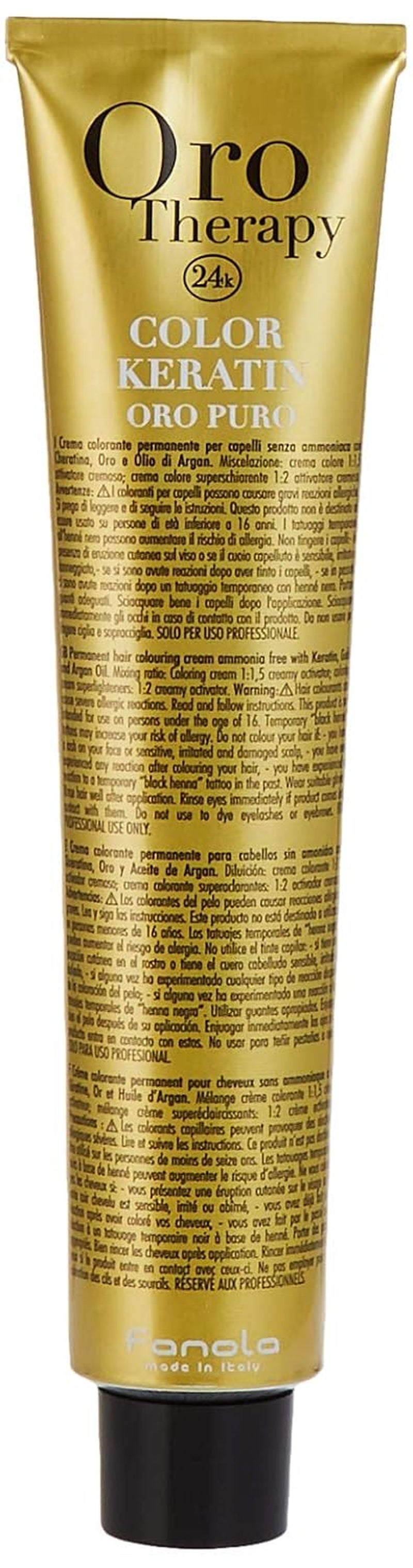 Fanola Oro Therapy Color Keratin 5.0 100ml Naty Shop Hårfarve 8.1 Lys Blond Ask