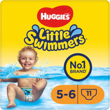 Huggies Little Swimmers engangs svømmebleer til babyer og småbørn, størrelse 5-6 (12-18 kg), 11 svømmebleer, unisex