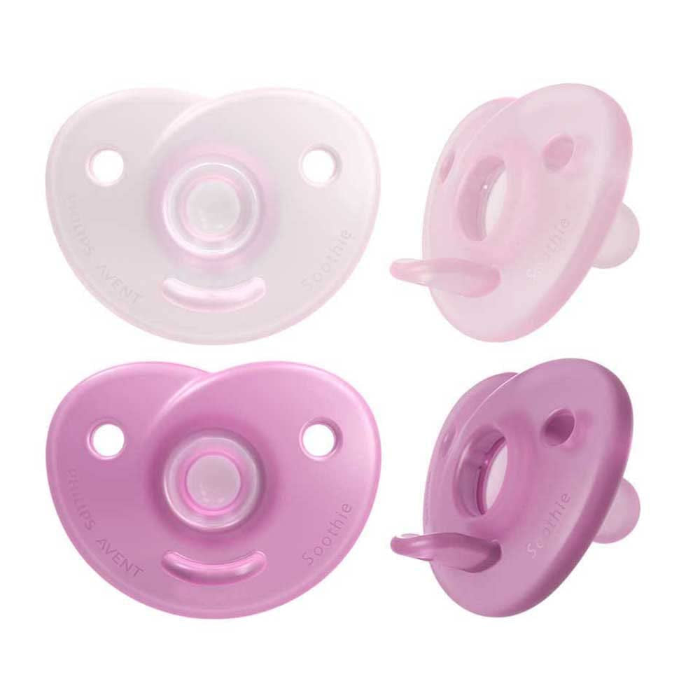 Philips AVENT Soothie - BPA-fri sut til babyer i alderen 0-6 måneder, pink/lyserød (model SCF099/22)