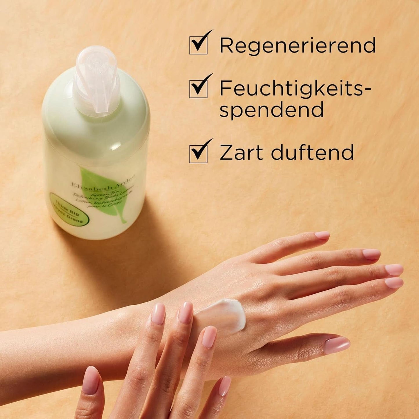 Elizabeth Arden - forfriskende bodylotion med grøn teekstrakt duft, 500 ml Brusebad og bad Naty Shop