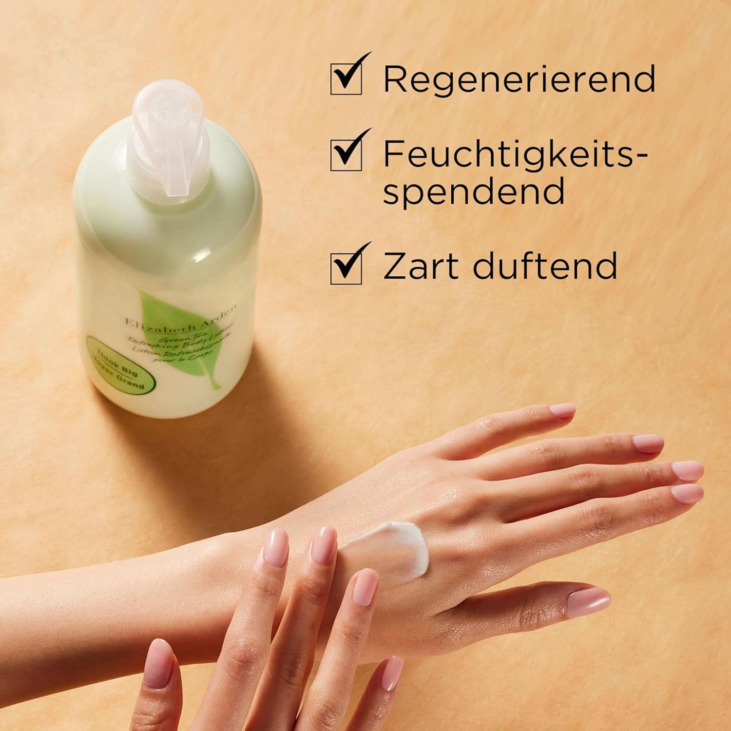Elizabeth Arden - forfriskende bodylotion med grøn teekstrakt duft, 500 ml Brusebad og bad Naty Shop