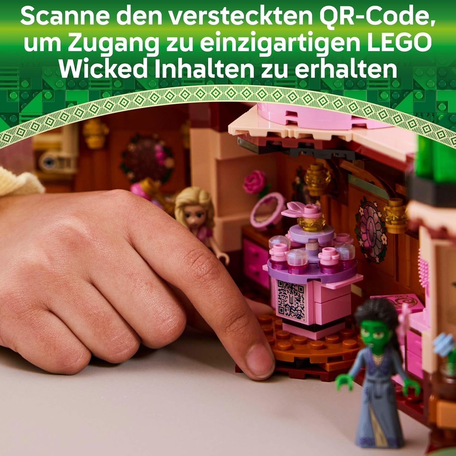 LEGO Wicked Glinda og Elphabas soveværelse - Dukkehus med 2 mini Witches of Oz-dukker, cool tilbehør inklusive blomster og outfits - Kreativt legetøj til piger på 8+ og fans - 75683 Byggesæt Besuche den LEGO-Store