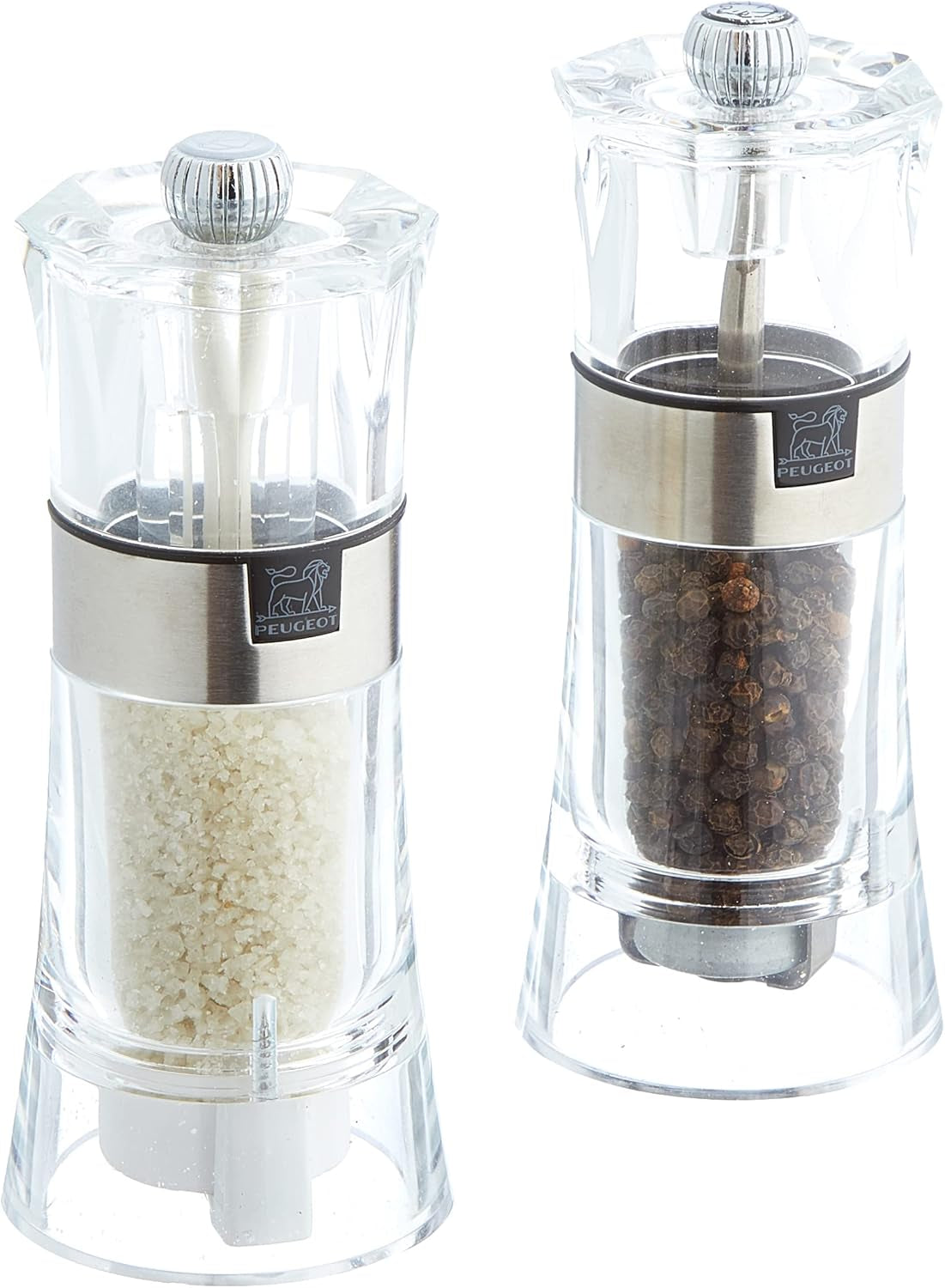 OSLO Duo akryl/rustfrit stål 14 cm Kværne og skæremaskiner Naty Shop Salt- og peberkværnesæt