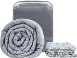 Winthome vægtet tæppe med dynebetræk 150X205 cm 10,4 kg, behageligt vægtet tæppe, anti-stress terapitæppe, tungt tæppe til dybere søvn og bedre restitution, tungt tæppe til voksne (grå) senge og tæpper Besuche den X1K1-30Store den Winthome 1-30Store den Wint90