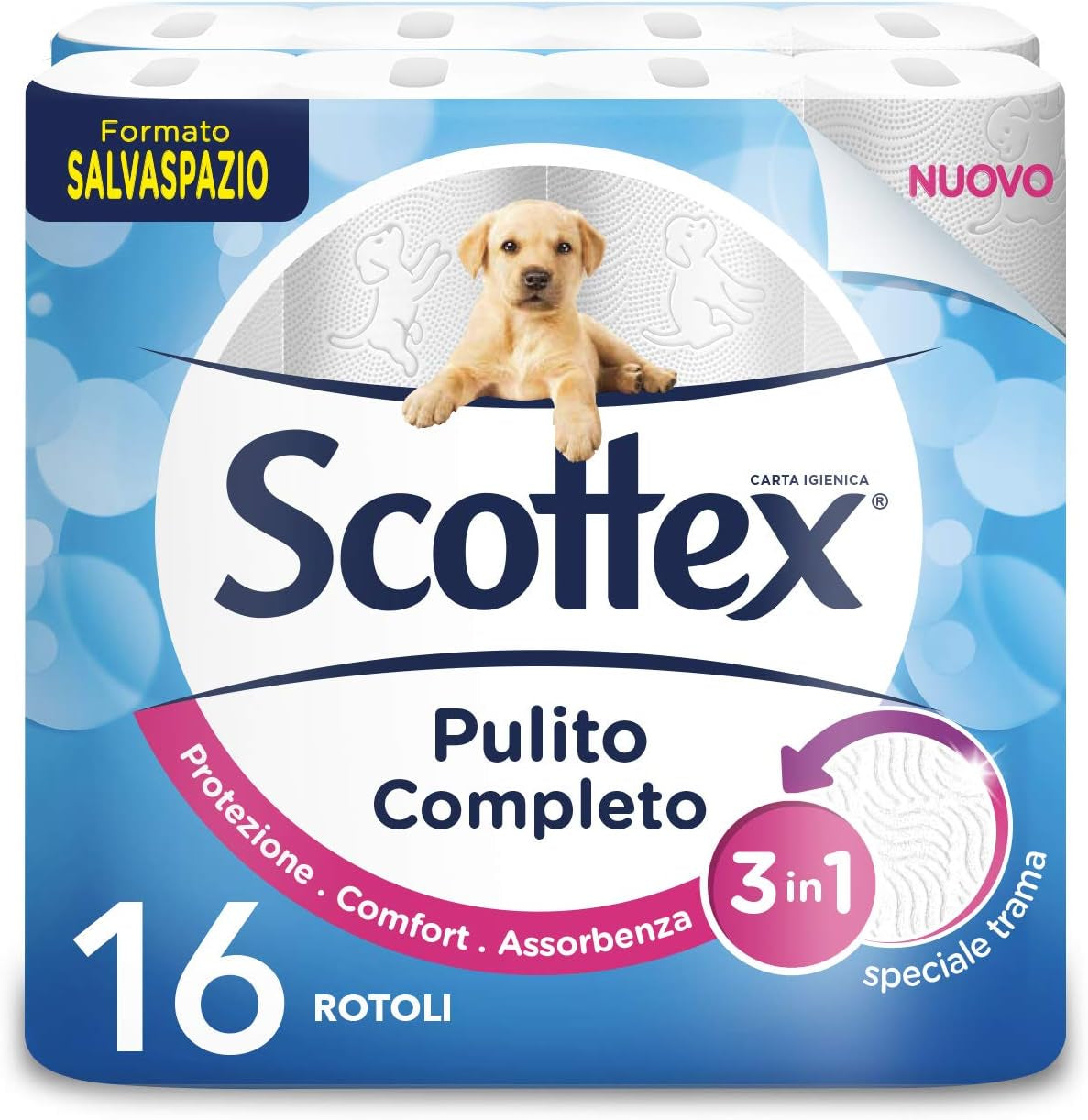 Toiletpapir, pakke med 16 maxi ruller - 1830 G | 16 stykker (pakke med 1)