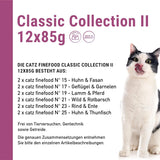 Catz Finefood Classic Collection Mixed Pack Wet Cat Food - Gourmet vådfoder til din kat, kornfri og sukkerfri, med højt kødindhold, 24 poser x 85g