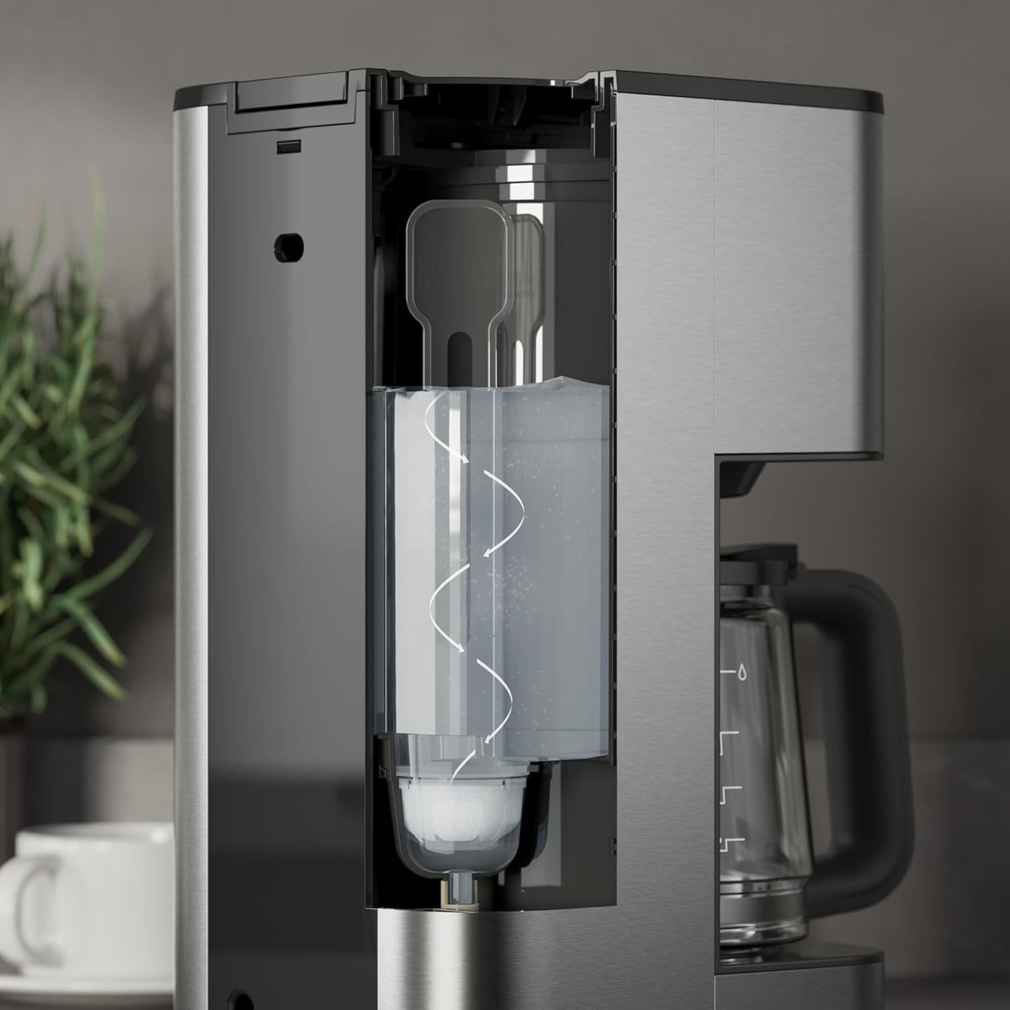 AEG Deli 5 espressomaskine, 1,5 l, programmerbar timer, holde varm funktion, sikkerhedsstop, vandstandsindikator, optimal dosering, anti-dryp funktion, rustfrit stål, CM5-1-6ST