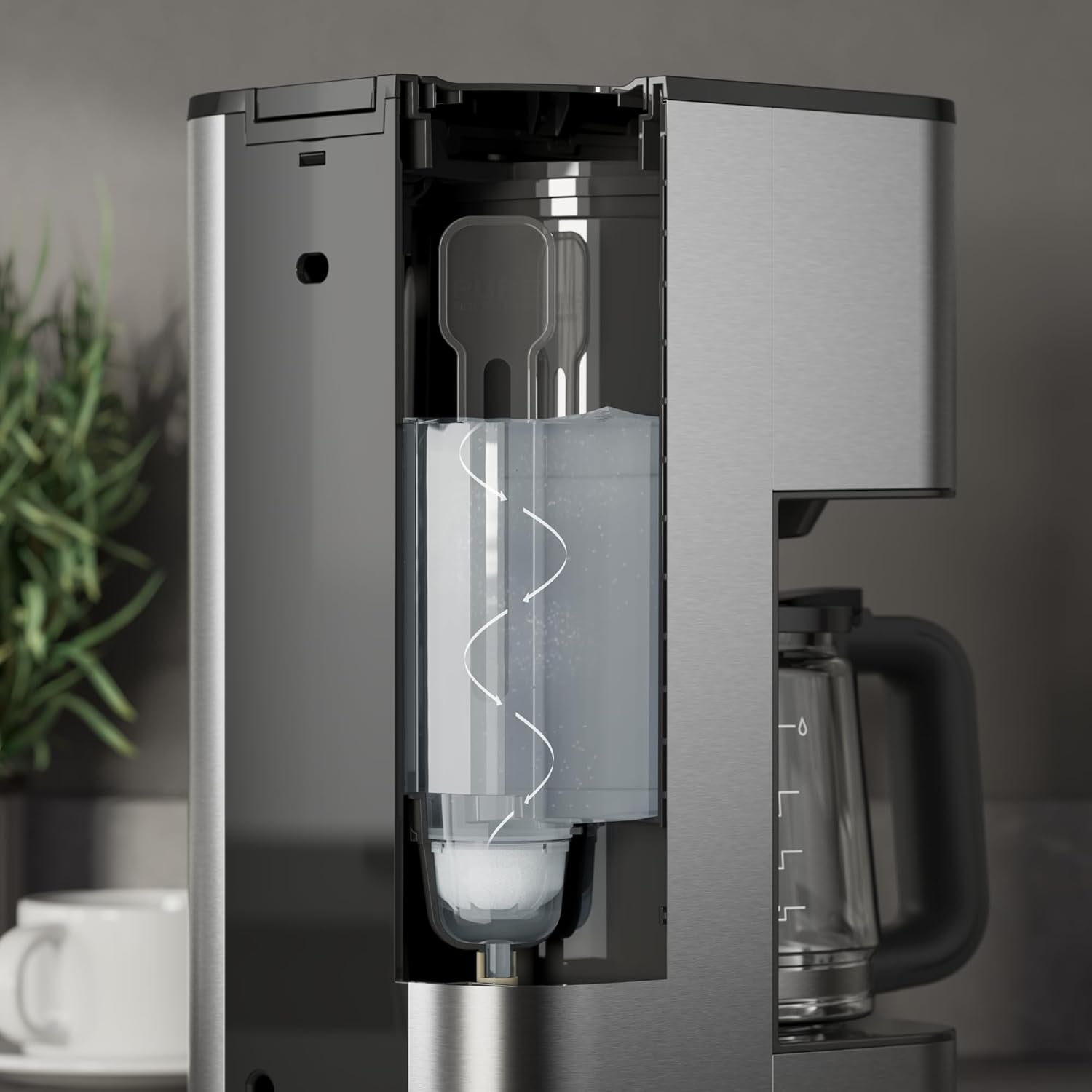 AEG Deli 5 espressomaskine, 1,5 l, programmerbar timer, holde varm funktion, sikkerhedsstop, vandstandsindikator, optimal dosering, anti-dryp funktion, rustfrit stål, CM5-1-6ST