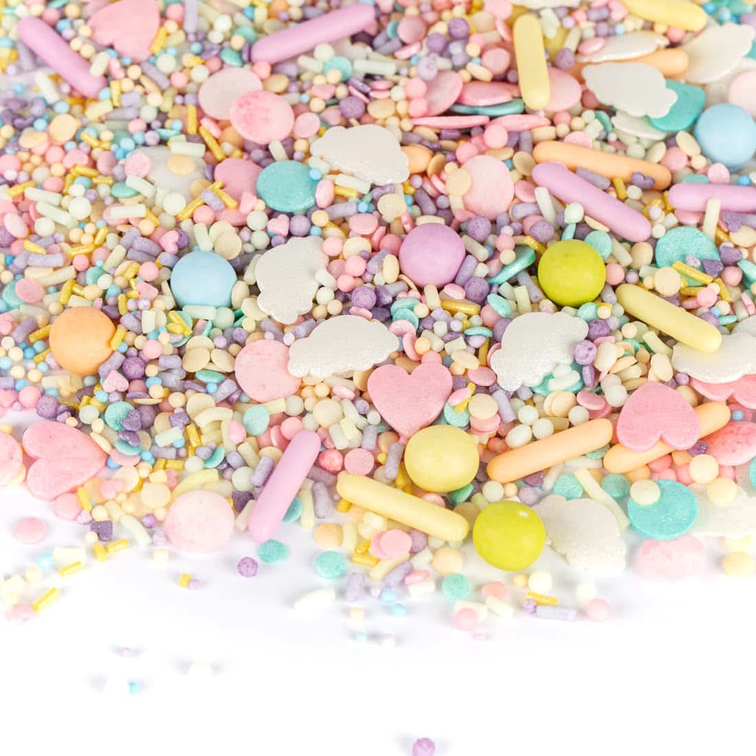 Super Streusel Carusel Pastel, drys i pastelfarver, 90 gram Sprinkles Naty Shop 90 gram