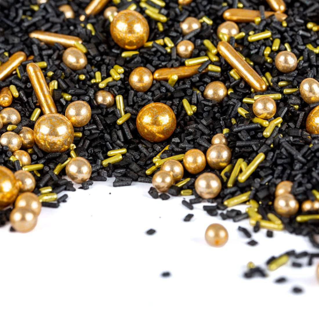 Super Streusel, Gold Rush Guld Sort Drys Dekoration Naty Shop