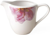 Villeroy & Boch - Rose Garden Milk Krus, 280 ml, Premium Porcelæn, hvid/pink