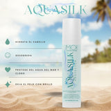 AQUA SILK Hårcreme til sommer, beskytter håret mod havet og klor, Silke og Aloe Vera, M-O-I Hårpleje | 100 ml Naty Shop hårmaske