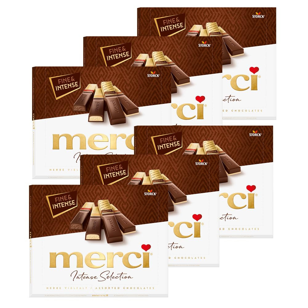 Finest Selection mørk chokoladevariant – 6 x 250 g – Raffinerede mørk chokoladespecialiteter – Fyldte og ufyldte praliner