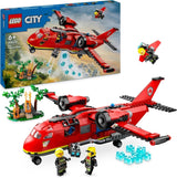 LEGO City brandslukningsfly, legetøjsfly brandmandssæt til børn, byggesæt med 3 brandmandsfigurer og brandlandskab, god gaveidé til drenge og piger 6 år gamle 60413 byggesæt Besuche den LEGO-Store Single