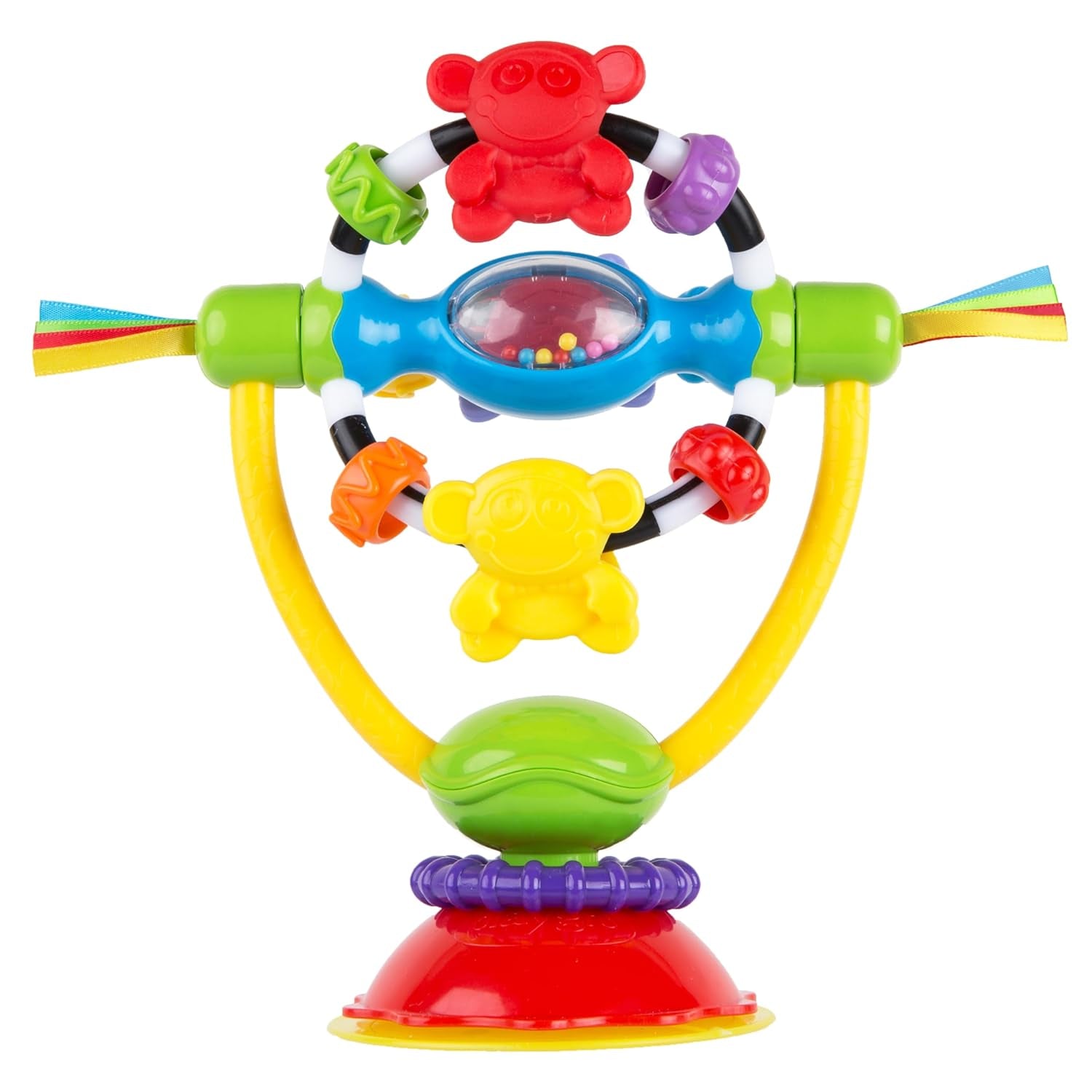 Playgro Rattle Super Shaker - ranglebold til babyer - ranglebold - ranglebold til børn - ranglebold - motorik - babylegetøj - motorik til babyer - farverig Bebe Toys Naty Shop Roterende rangle med sugekop