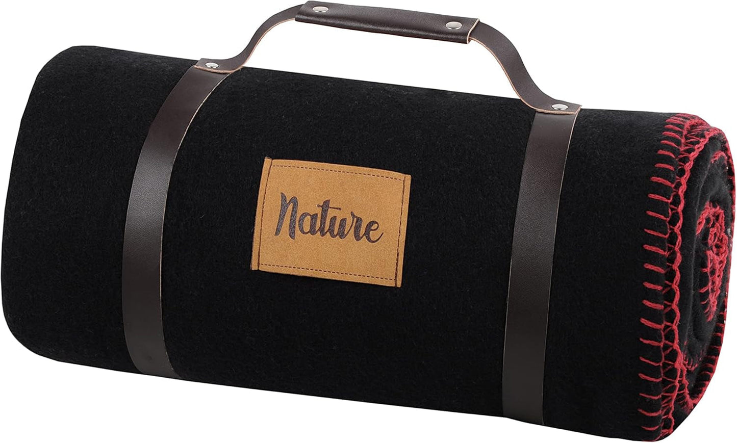 Fleece tæppe Dawson - sort - størrelse 130 X 150 cm - stort blødt og varmt tæppe til sofaen eller soveværelset - sengetæppe - ideel til hjemmet og picnic Tæpper og dyner Naty Shop Standard titel