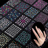 3D Nagelsticker 30 Blatt Nagelsticker Selbstklebend Blumen Blumenherzform Nageldesign Nagelsticker Nageldesign Tilbehør Nagelaufkleber Für DIY Dekoration, Maniküre, Handyhüllen