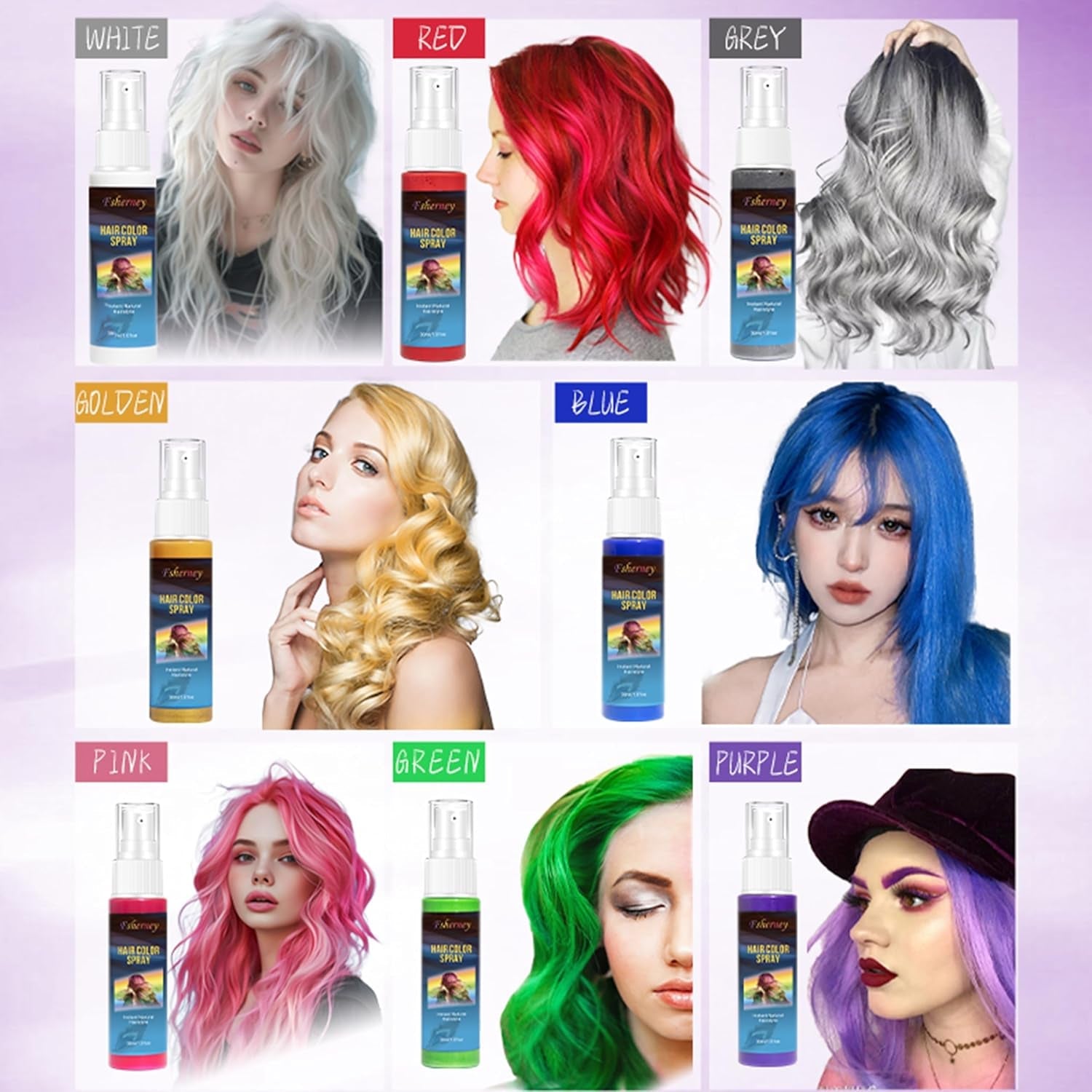 Hårsprayfarve - 30 ml Midlertidig grøn hårfarvespray, naturlig hårfarve Midlertidig hårfarvespray, vaskbar hårfarve til fest Cosplay Halloween (grøn) Naty Shop hårfarve