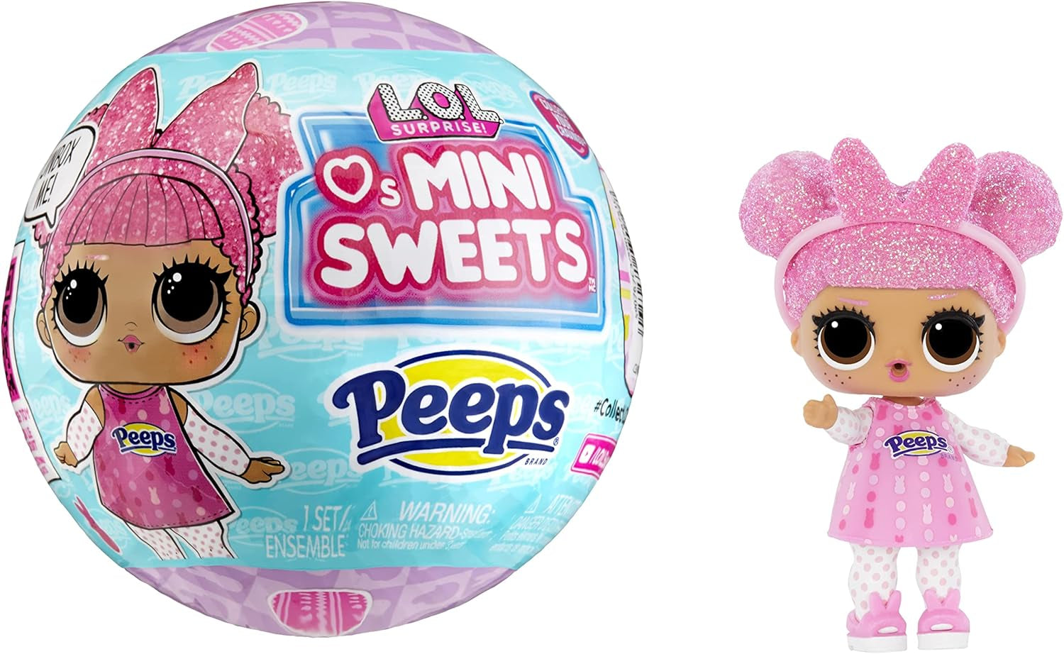 L.O.L. Overraskelse! Loves Mini Sweets Peeps - Cute Bunny - Limitierte Auflage mit Frühlingsthema - Sammlerpuppe mit 7 Überraschungen - Für Mädchen, Jungen und Sammler ab 4 Jahren