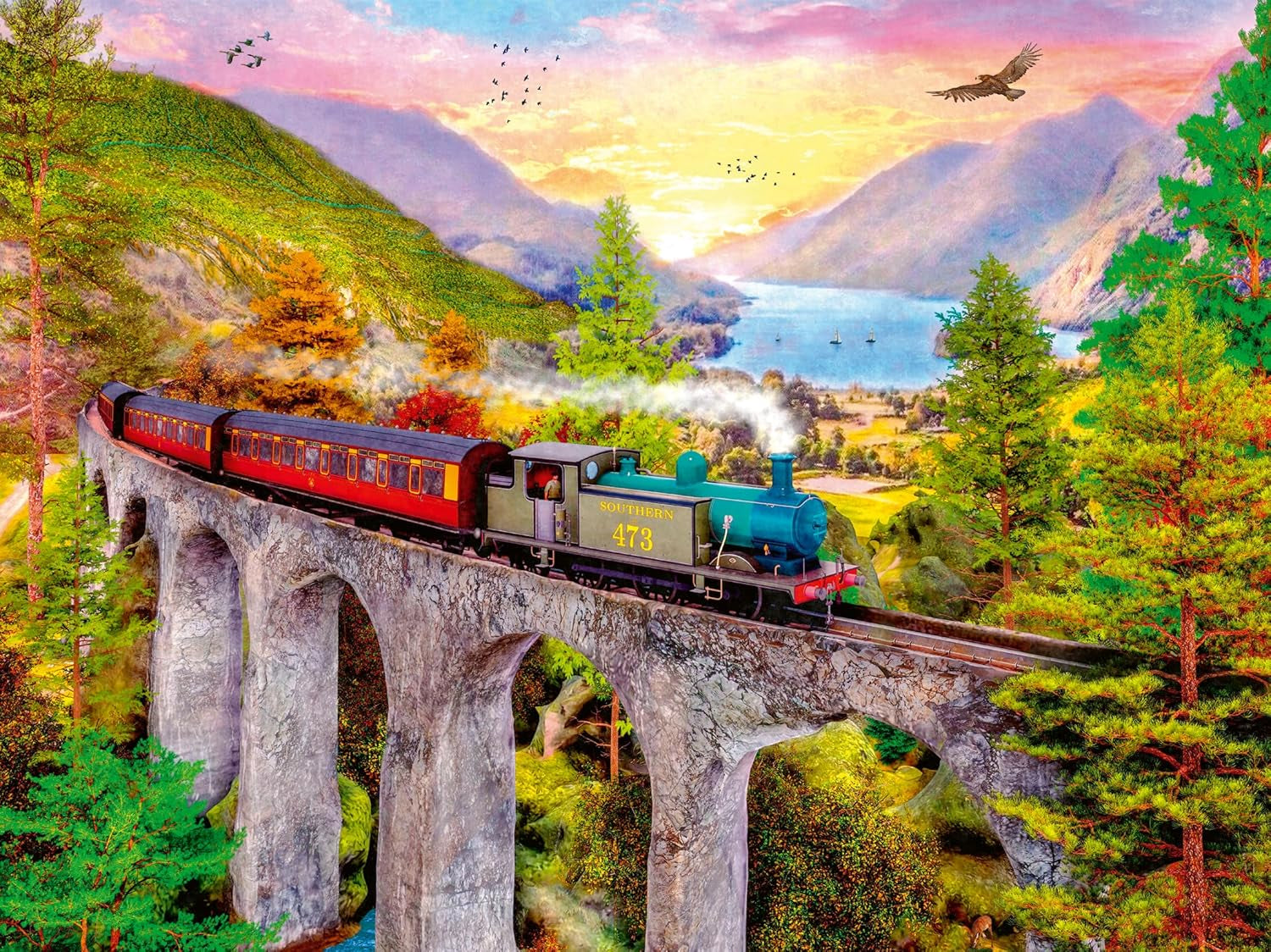 Ravensburger Puslespil 12000795 - Efterårstogrejse - 1500 brikker puslespil til voksne og børn på 14 år og opefter, Puslespil Naty Shop Standardtitel