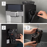 Siemens EQ.6 plus s300 automatisk espressomaskine TE653501DE, til mange kaffespecialiteter, mælkeskummer, keramisk kværn, dobbelt kaffefunktion, anti-kalk, automatisk damprensning, 1500 W, sølv