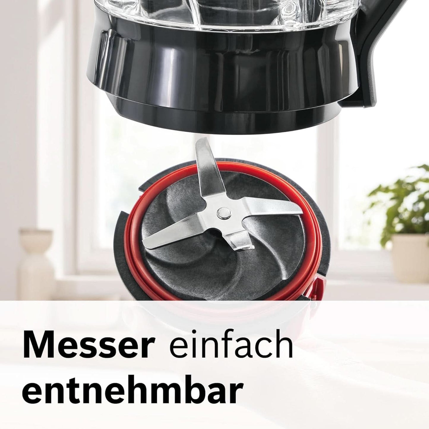 Bosch Standmixer Vitapower Serie 4 MMB6172SN, Verbesserte Version, 10 Jahre Motorgarantie, Edelstahl-Klingen, 1,5L Glasbehälter, Spülmaschinenfeste Teile, 30.000 U/Min, 1200 W, Silver Kitchen Naty Shop