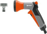Gardena 4647-20 spiralslange komplet sæt, med automatisk slangetilbagetrækning, med sprøjtemundstykke og hanetilslutning (slangelængde: 10 m, slangediameter: 9 mm, sæt: ja)