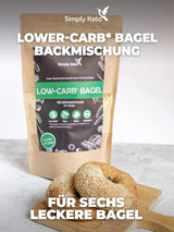 Simply Keto Lower Carb* Bagel Bage Mix til Lower Carb* og ketogen diæt - laktose- og glutenfri - 335 gram Naty Shop Kitchen