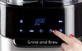DOMO DO721K "Grind and Brew" espressomaskine - Bean-to-Cup funktion - LCD display - Til malet kaffe eller hele bønner - 1,5 L