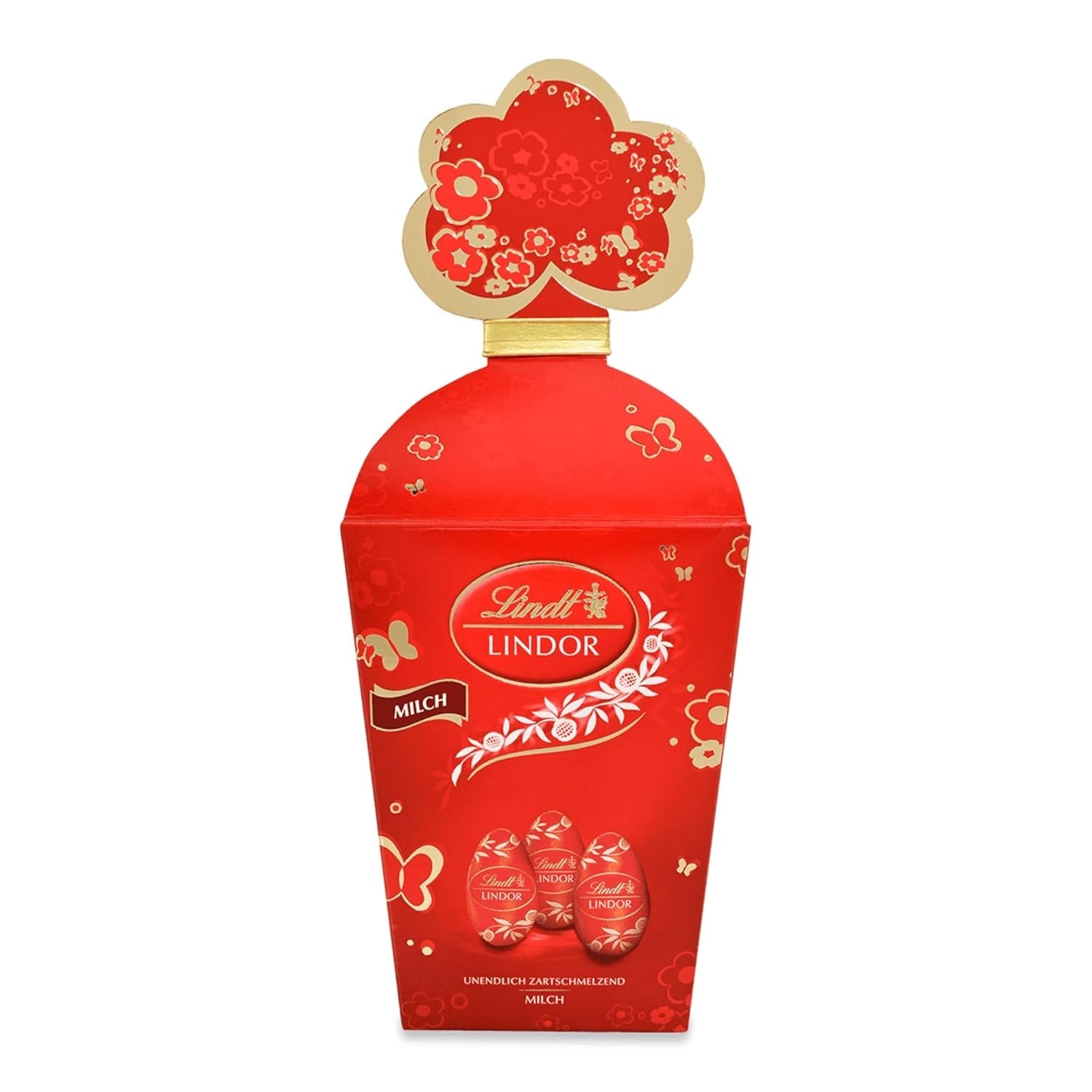 Påskemix Lindt Chokolade LINDOR | Æske 144g | LINDOR æg, der smelter i munden i tre varianter: Mælkechokolade, Mørk chokolade, Hasselnød | Påskechokolade | Gave af chokolade | 1 pakke