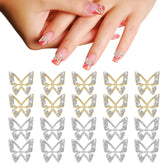 20 stk Glitter Butterfly Nail Charms, Nail Art Rhinestones, Nail Stones, Butterfly Nail Art, Rhinestones, Valentinsdag Nail Charms, DIY Mobiltelefon Case Decoration