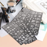 JMEOWIO Nail Stamping Stencils Halloween 6 Stück Nagelstempel Stencils Nail Art Dekoration Nageldesign Tilbehør Böse Gruselige Kürbis-Geisterhexe