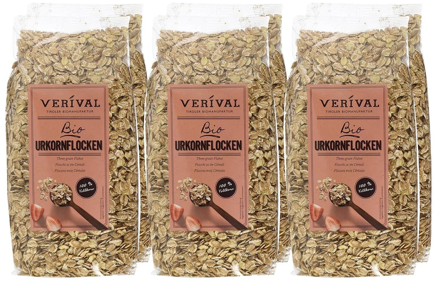 Verival Urkornflocken - Bio, 6Er Pack (6 X 500 G) Korn Naty Shop