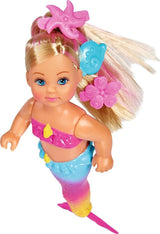 Simba 105733318 - Evi elsker svømmehavfrue, Evi som en havfrue, Kan svømme rigtigt, Med fiskefigur, Påklædningsdukke, 12cm, Til børn fra 3 år og opefter Dukker Naty Shop Standardtitel