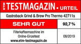 GASTROBACK Grind & Brew Pro termisk espressomaskine, sølv, sort