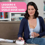 Chicco elektrisk brystpumpe med stimulerings- og ekstraktionsfaser, 10 intensitetsniveauer, behagelig og hurtig, ergonomisk form, med skrå patte og stram hætte, hvid, 150 ml Tilbehør Mad og amning Bebe Naty Shop