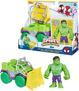 SPIDEY og HANS FANTASTISKE VENNER Marvel Spidey Motorcykelfigurlegetøj til drenge og piger fra 3 år og opefter Actionfigurer Naty Shop Hulk Truck