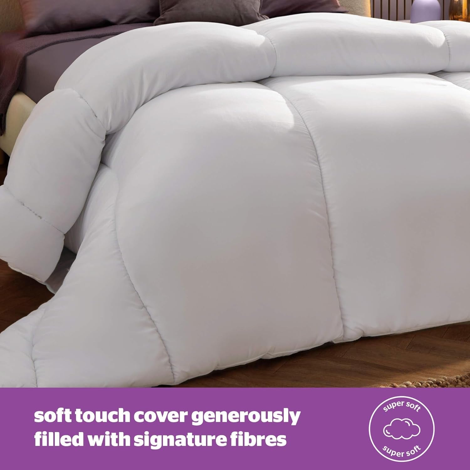 Silentnight Deep Sleep quilt, hvid, mikrofiber, hvid, enkeltseng Dyner og dyner Naty Shop